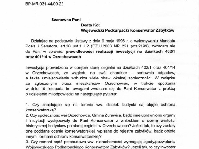 Interwencja w sprawie prawidłowości realizacji inwestycji na działkach w Orzechowcach - 0002.jpg