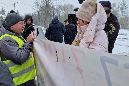 Protest mieszkańców Huzeli