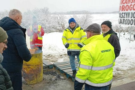 Protest polskich przewoźników i rolników