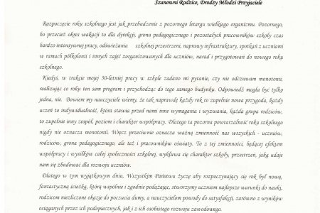 Rozpoczęcie Roku Szkolnego 2024/2025