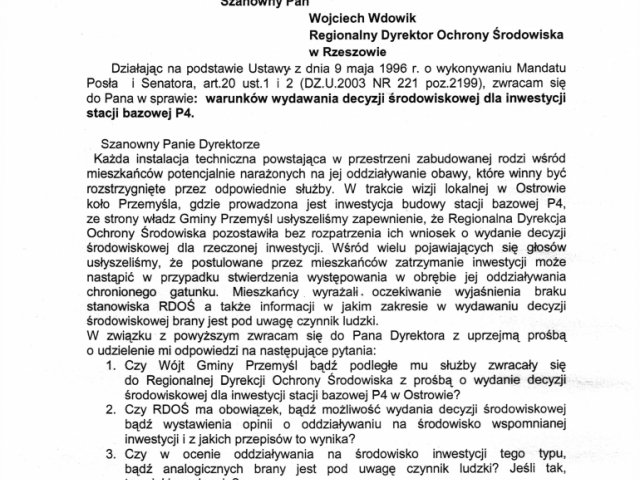 Interwencja w sprawie warunków wydawania decyzji środowiskowej dla inwestycji stacji bazowej P4 - 0002.jpg