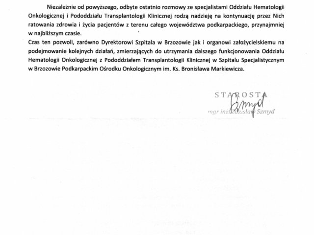 Interwencja Oddział Hematologii Brzozow -Odpowiedx starosta - 0002.jpg