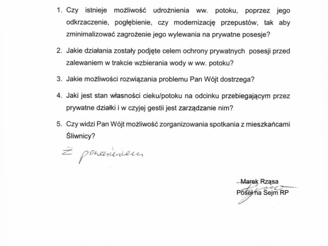 Interwencja w sprawie zagrożenia zalewaniem posesji w miejscowości Śliwnica przez nieoznakowany ewidencyjnie potok - 0002.jpg