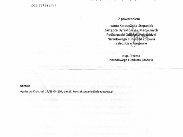 Interwencja w sprawie ograniczonego dostępu pacjentów, z regionu przemyskiego, chorych na osteoporozę do specjalistycznego leczenia możliwości otrzymania refundacji koniecznych badań i leków - 0004.jpg