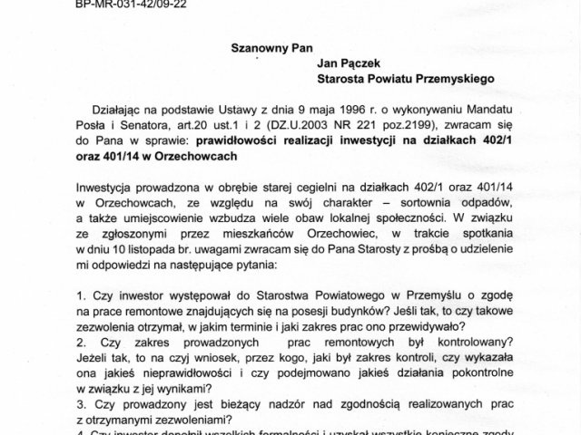 Interwencja w sprawie prawidłowości realizacji inwestycji na działkach w Orzechowcach - 0004.jpg