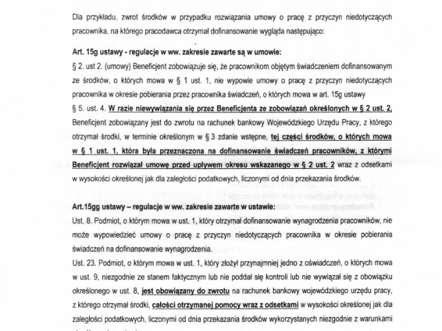 Odpowiedź na interwencję w sprawie skali podejmowanych decyzji o nakazie zwrotu przez przedsiębiorców dotacji w ramach świadczeń mających wesprzeć i chronić rynek pracy w okresie pandemicznym. - 0007.jpg