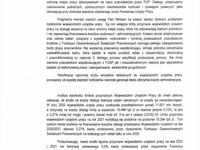 Odpowiedź na interwencję w sprawie skali podejmowanych decyzji o nakazie zwrotu przez przedsiębiorców dotacji w ramach świadczeń mających wesprzeć i chronić rynek pracy w okresie pandemicznym. - 0012.jpg