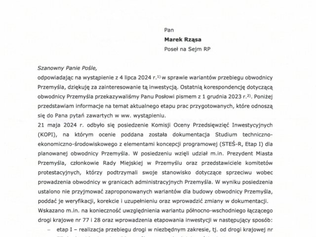 Obwodnica Przemyśla odpowiedź GDDKiA - 0001.jpg