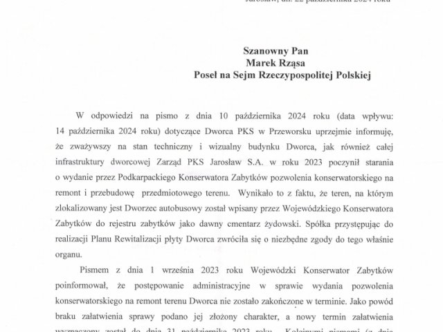 Dworzec PKS Jarosław_Odpowiedź starosta i burmistrz - 0001.jpg